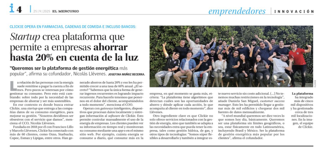 Clickie en El Mercurio